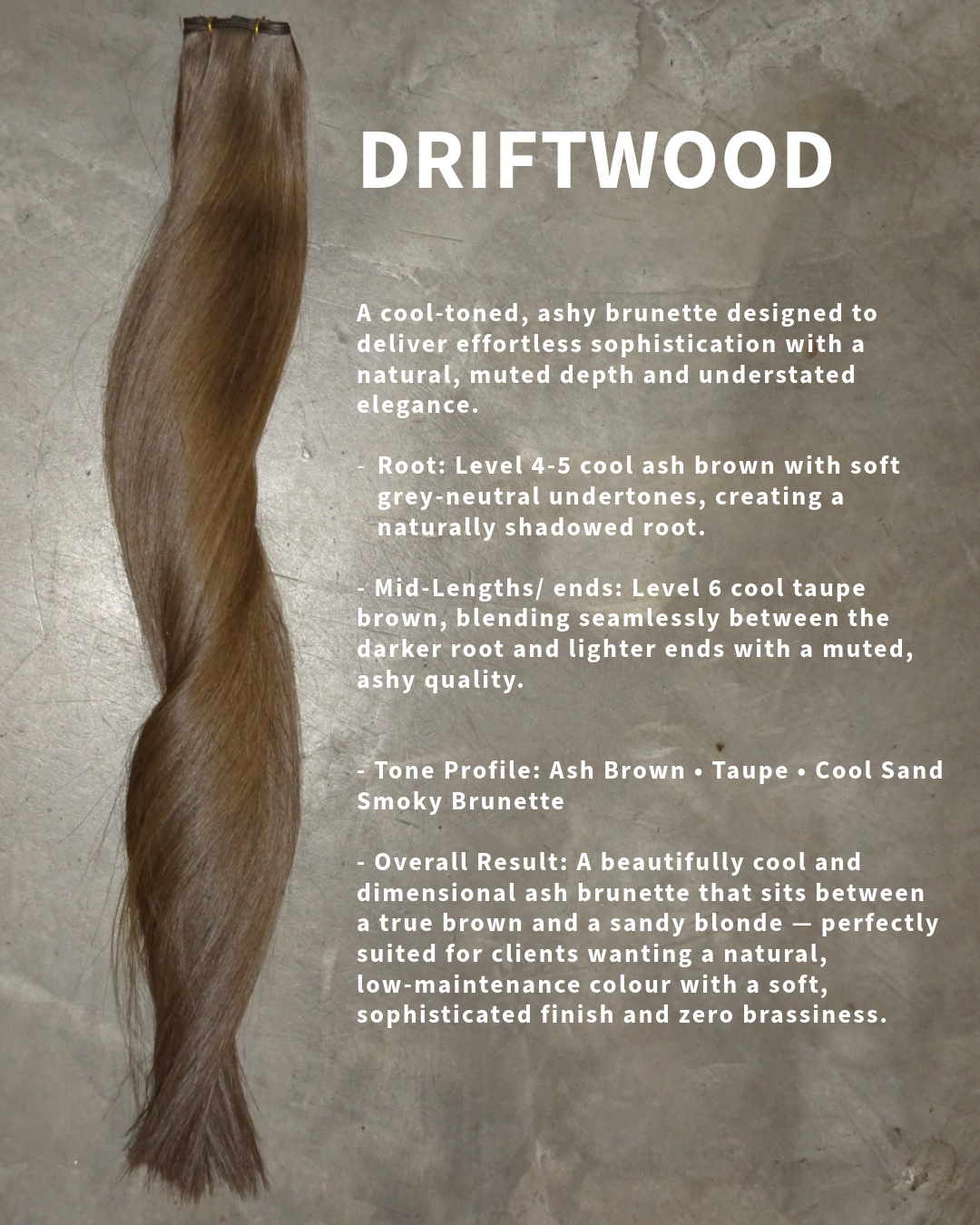 Invisible Genius Wefts, Drift Wood, Ash Brown 50grams